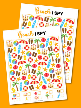 printable beach I spy